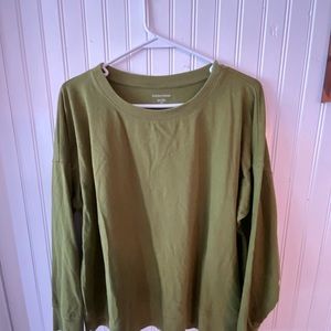 Eileen Fisher Green Organic Cotton Blend Tunic (L)